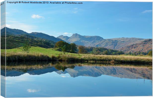 Langdale Pikes from Nr Elterwater Canvas Print by Robert Maddocks