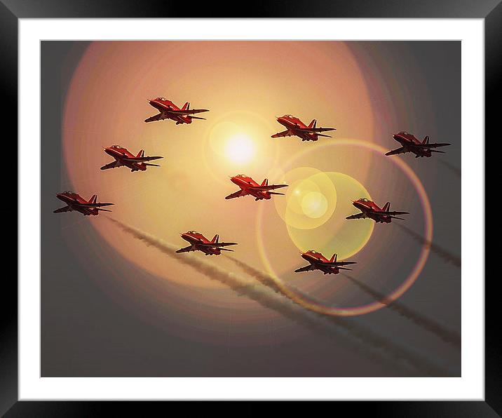 Display Team in Action Framed Mounted Print by matthew  mallett