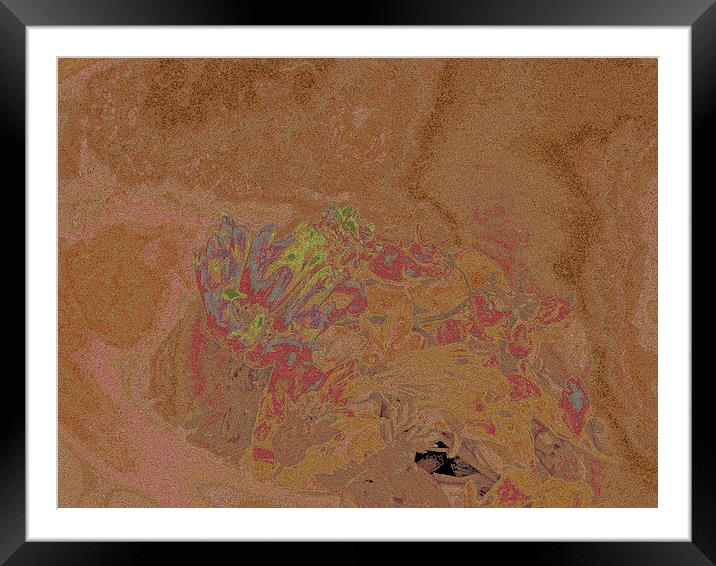 GOLD ABSTRACT Framed Mounted Print by Carmel Fiorentini