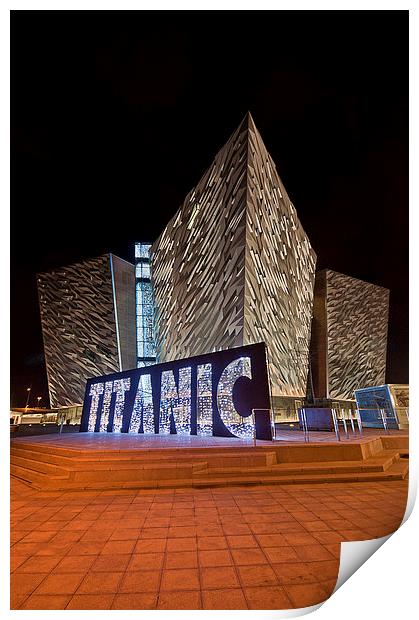 TITANIC IN LIGHTS Print by Peter Lennon