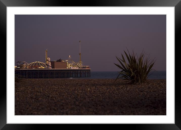 The Pier Framed Mounted Print by Mi Bewick