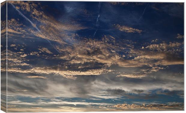 Blue sunset sky Canvas Print by anna collins