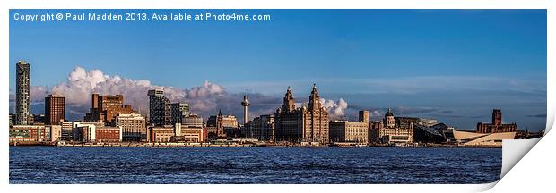 Liverpool Cityscape Panoramic Print by Paul Madden