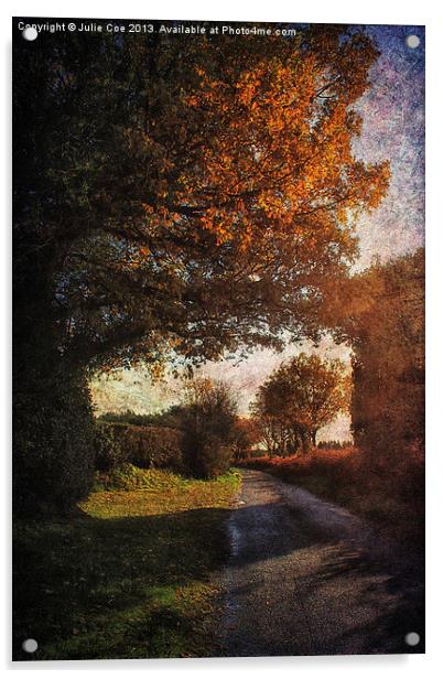 Little Barningham Road Acrylic by Julie Coe