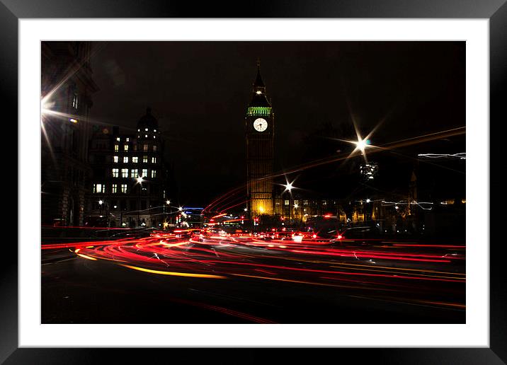 Night Trails Framed Mounted Print by Richard Cooper-Knight