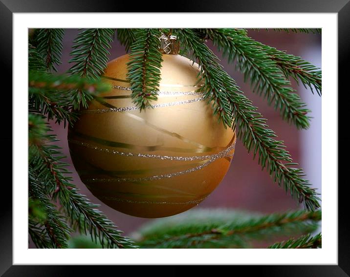 Christmas Glitter Framed Mounted Print by sharon bennett