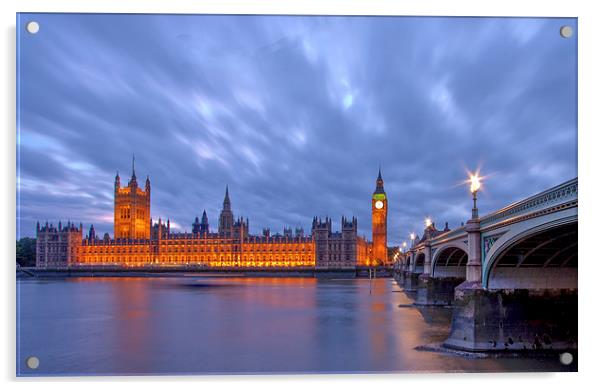 Houses of Parliament at Dusk Acrylic by Tezz Adcock