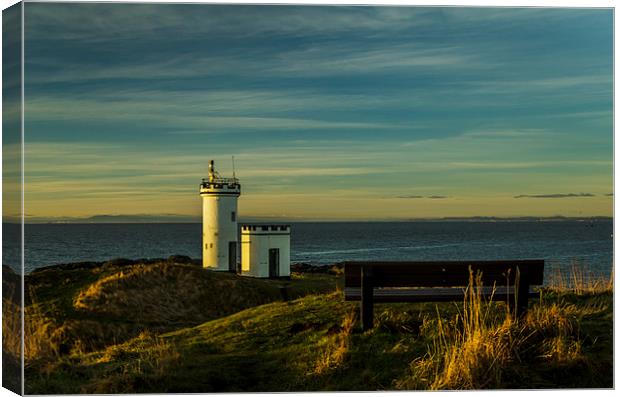 Elie Ness Lighthouse Canvas Print by Mike Dow