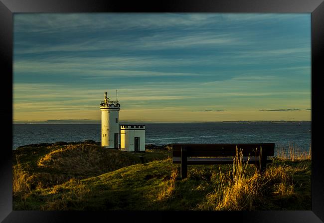 Elie Ness Lighthouse Framed Print by Mike Dow