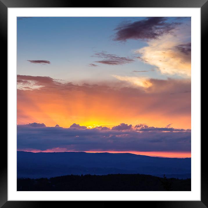 Tuscan Sunset Framed Mounted Print by Andy McGarry