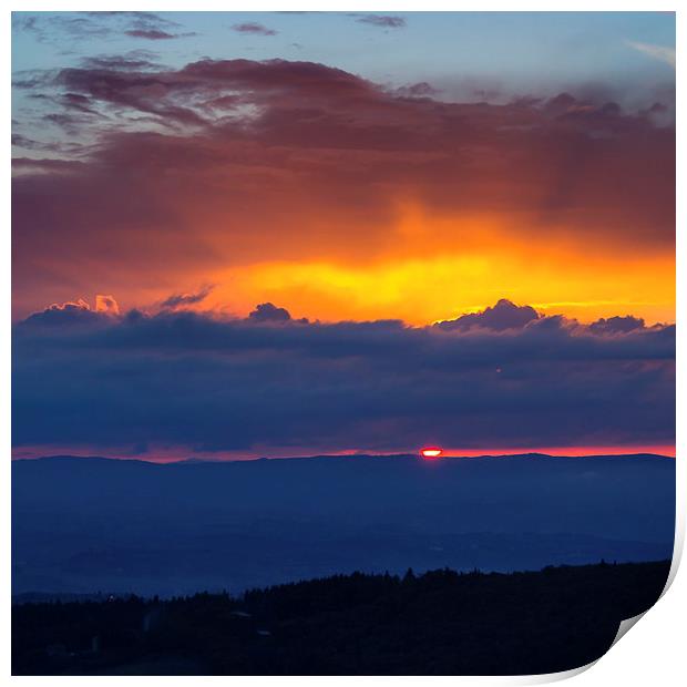 Tuscan Sunset Print by Andy McGarry