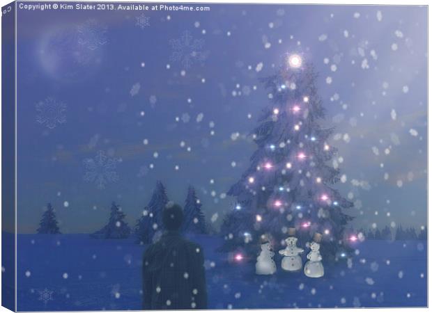 Night of the Snowmen Canvas Print by Kim Slater