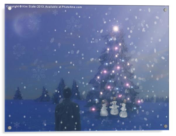 Night of the Snowmen Acrylic by Kim Slater