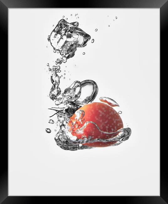 Tomato Splash Framed Print by Nigel Jones