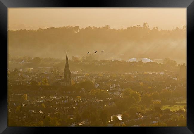 Looking across Dorking Framed Print by Steve Hughes