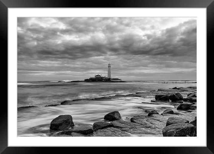 St Marys Lighthouse Framed Mounted Print by Andy Redhead