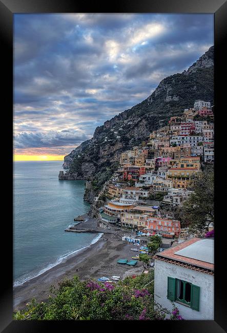 Positano Amalfi Coast Framed Print by Robert Pettitt