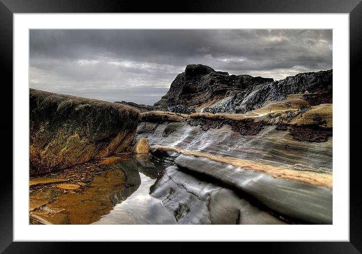 rock pool Framed Mounted Print by chief rocka