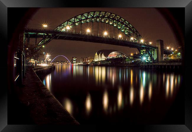 Tyne @night Framed Print by Michael Thompson