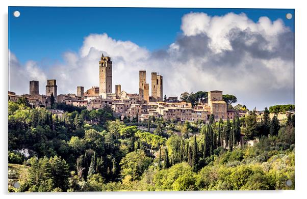 San Gimignano, Italy Acrylic by Andy McGarry