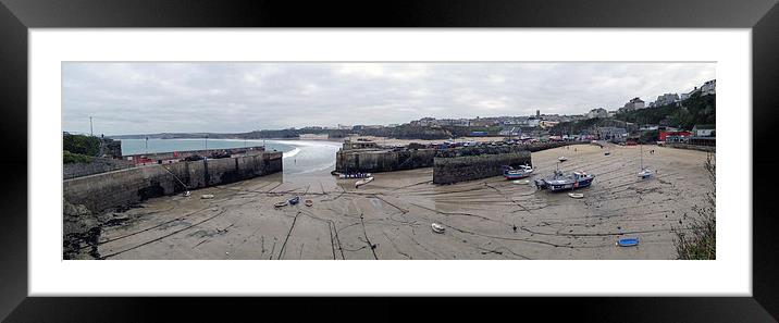 Newquay Harbour. Framed Mounted Print by malcolm fish