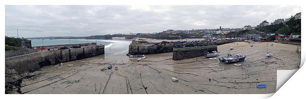 Newquay Harbour. Print by malcolm fish