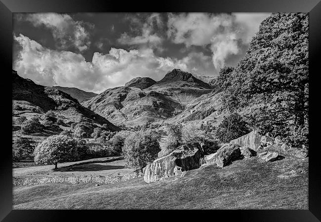 Langdale Pikes from Copt Howe Framed Print by Graham Moore