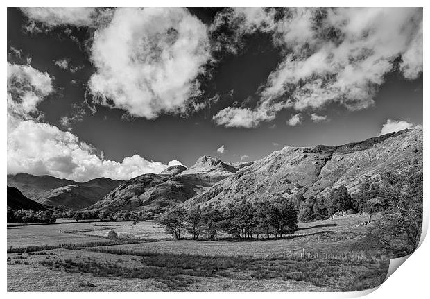 The Langdale Pikes Print by Graham Moore