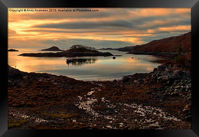 West Highland Sunset Framed Print by Andy Anderson
