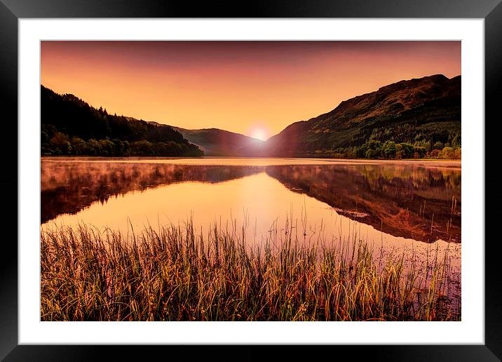 Sunrise over Loch Framed Mounted Print by Sam Smith