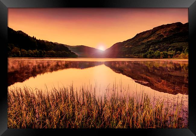 Sunrise over Loch Framed Print by Sam Smith