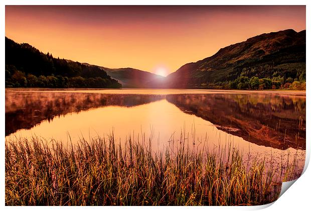 Sunrise over Loch Print by Sam Smith