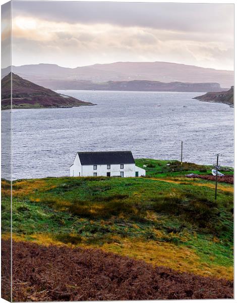 Isle of Skye Cottage, Scotland, UK Canvas Print by Mark Llewellyn