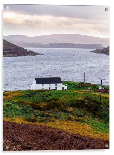 Isle of Skye Cottage, Scotland, UK Acrylic by Mark Llewellyn