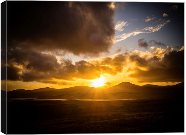 Isle of Skye Sunset, Scotland, UK Canvas Print by Mark Llewellyn