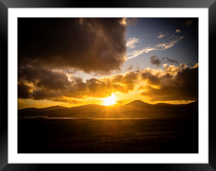 Isle of Skye Sunset, Scotland, UK Framed Mounted Print by Mark Llewellyn