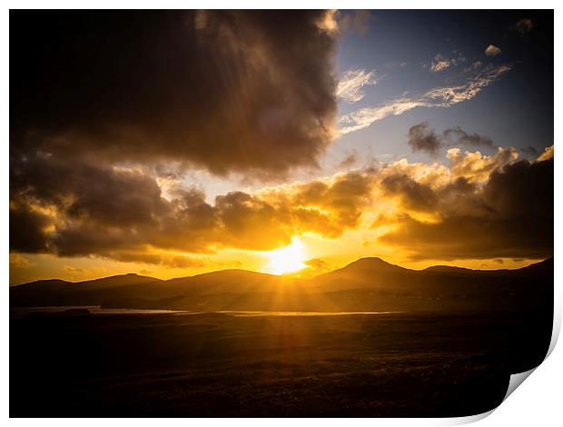 Isle of Skye Sunset, Scotland, UK Print by Mark Llewellyn