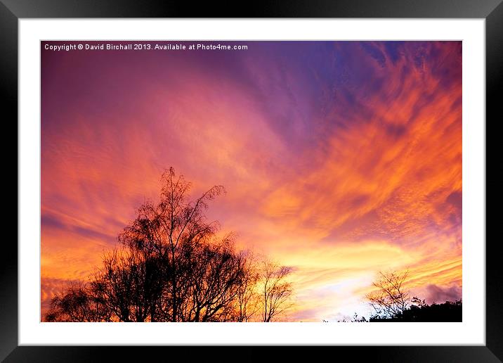 Painted Sky Framed Mounted Print by David Birchall