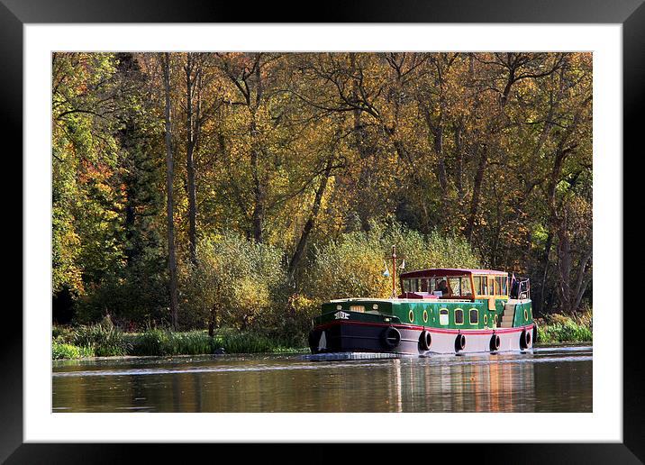 Boating on the river thames Framed Mounted Print by Tony Bates