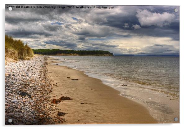 The Moray Firth At Findhorn Acrylic by Jamie Green