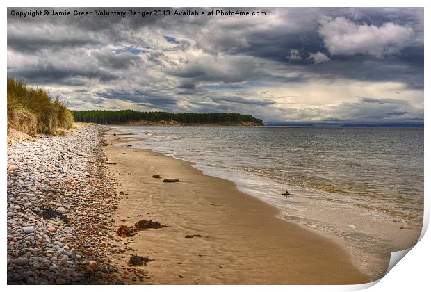 The Moray Firth At Findhorn Print by Jamie Green