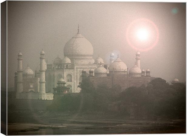 Taj Mahal at Best Canvas Print by arunkumar baskaran