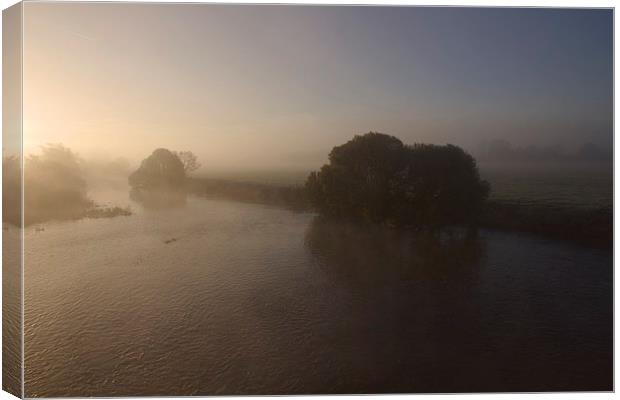 River Stour at Sunrise Canvas Print by Paul Brewer