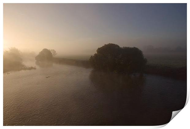 River Stour at Sunrise Print by Paul Brewer