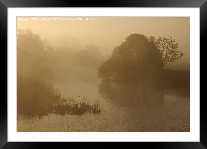 River Stour at Sunrise Framed Mounted Print by Paul Brewer