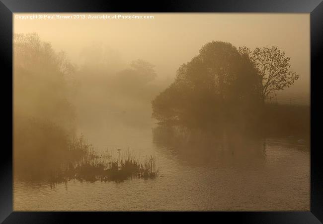 River Stour at Sunrise Framed Print by Paul Brewer