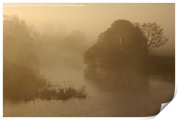 River Stour at Sunrise Print by Paul Brewer