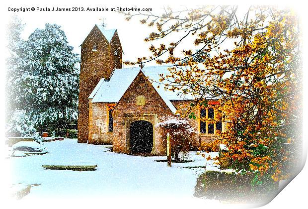 St Senwyrs Church, Llansannor Print by Paula J James