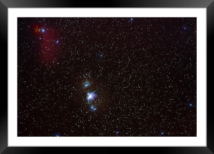 Orion Nebulae Framed Mounted Print by David Maclennan
