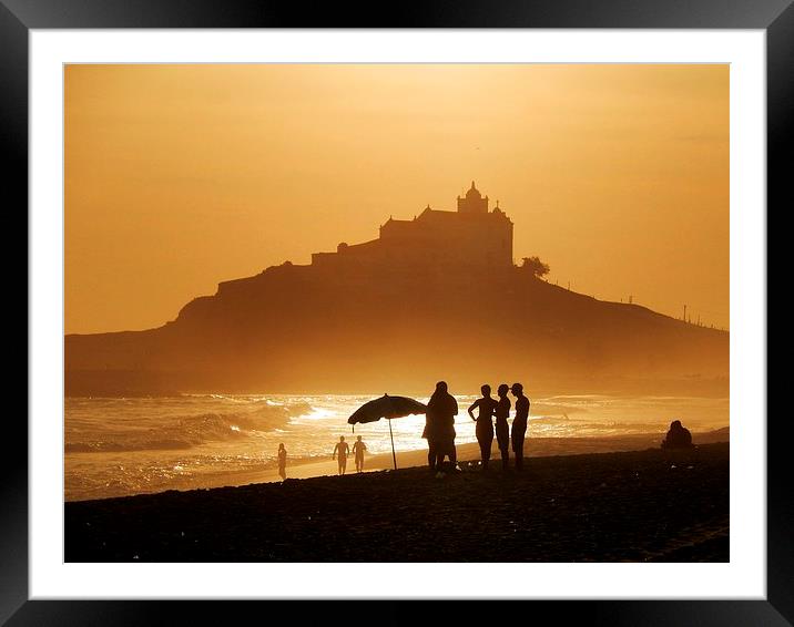 Brazilian castle sunset Framed Mounted Print by Ewan Cowie